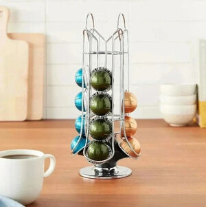 New Prepara Vertuoso Pod Storage Carousel Chrome Black no box